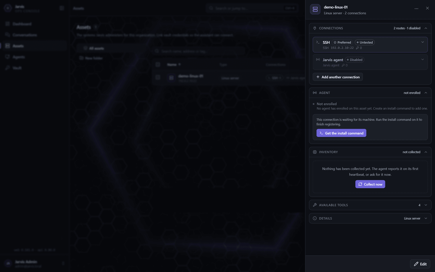 One asset, its two routes, its agent and its inventory